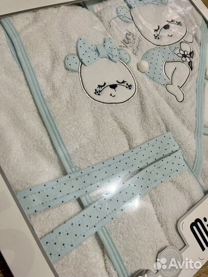Халат и полотенце набор для новорождённого