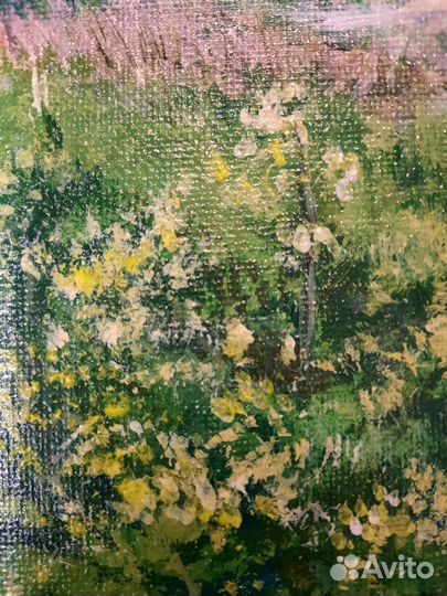 Картина пейзаж с рекой Маленькая картина