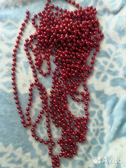 Бусы ёлочные, нить 9 метров