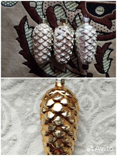 Елочные игрушки ссср, шишки