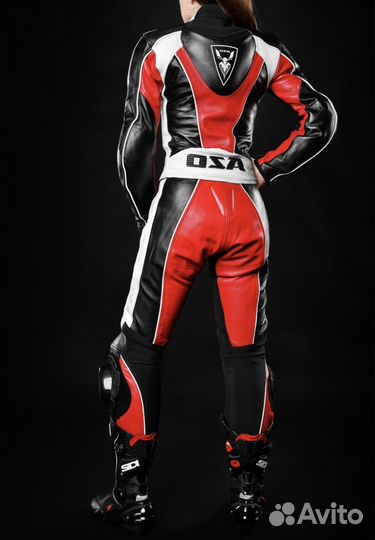 Кожаный женский мото комбинезон OSA 42 р-р