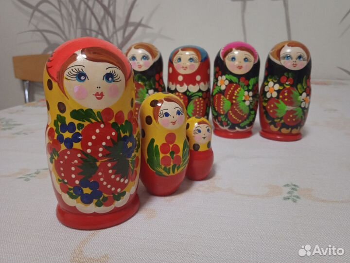 Матрешка тройка 11см