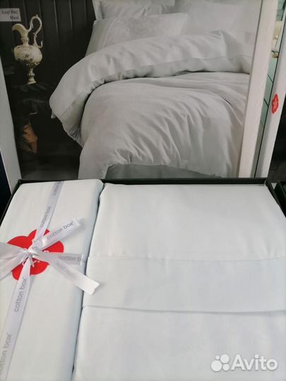 Однотонное постельное белье делюкс сатин Турция