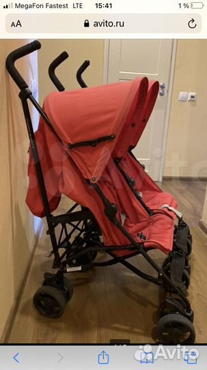 Коляска трость для двойни