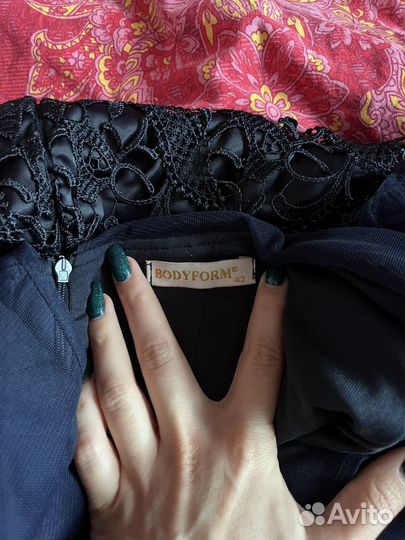 Синее вечернее платье, 42 размер