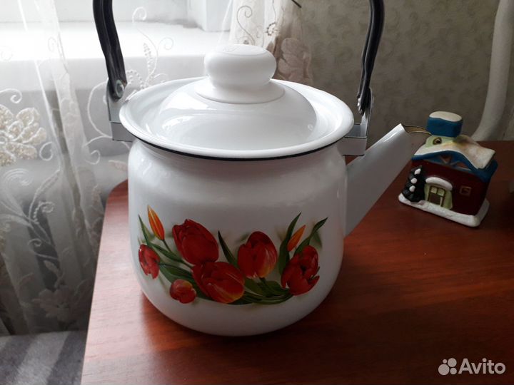 Чайник эмалированный бу