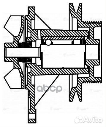 Помпа с кондиц KAMAZ 740.63/740.735/705 LWP076