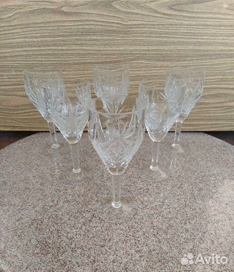 Бокалы фужеры хрусталь СССР 6шт