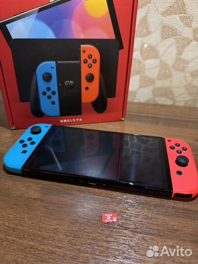 Nintendo Switch oled (19 игр, карта памяти, чехол)