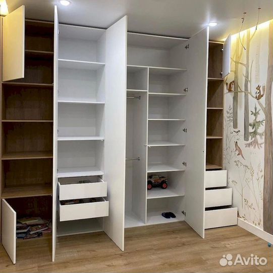 Встроенный шкаф белый цена за все