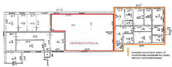 Сдам помещение свободного назначения, 195 м²