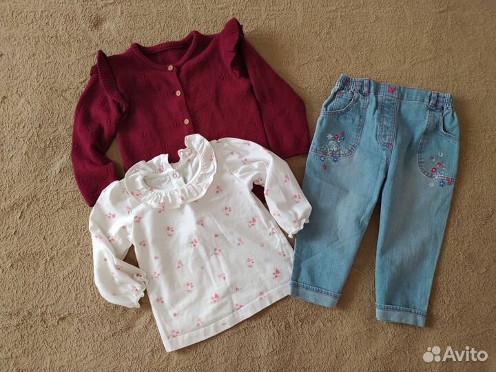 Пакет фирменных вещей для девочки 86 92 см Next