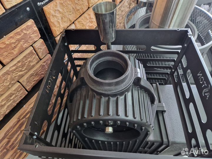 Чугунная печь для бани