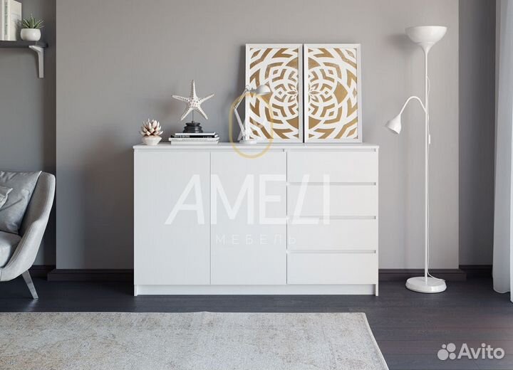 Комод белый в стиле икеа