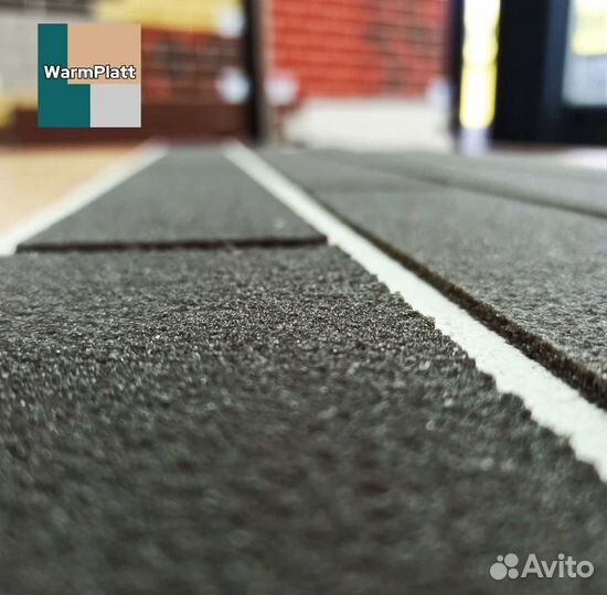 Гибкий кирпич WarmPlatt без затирки швов