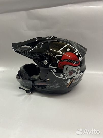 Мотоциклетный кроссовый шлем+очки, маска, перчатки