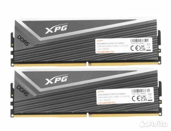 Оперативная память DDR5 32 Gb 6400 MHz adata XPG caster RGB (AX5U6400C3216G-dccargy)