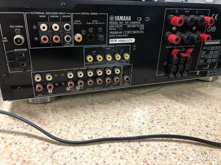 Ресивер yamaha rx v-396rds
