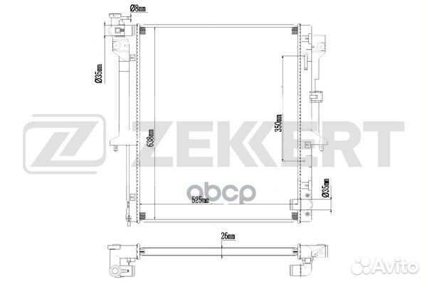 Радиатор охлаждения двигателя Mitsubishi L200 I