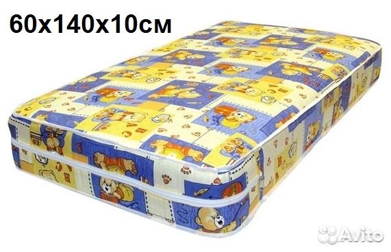 Матрац 60х140х10см, ппу, детский, новый