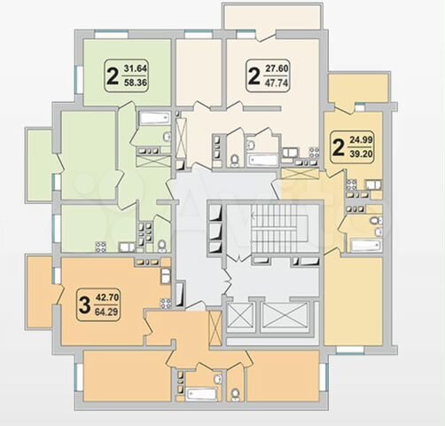 Планировки квартир иркутска 2-к квартира, 47.7 м², 6/16 эт. на продажу в Иркутске Купить квартиру Авито