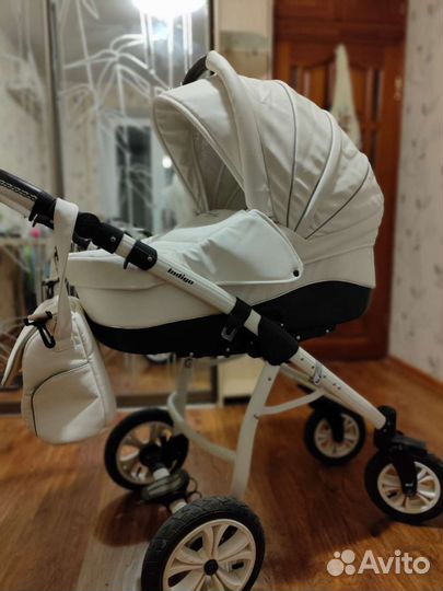 Коляска 2 в 1 indigo эко кожа