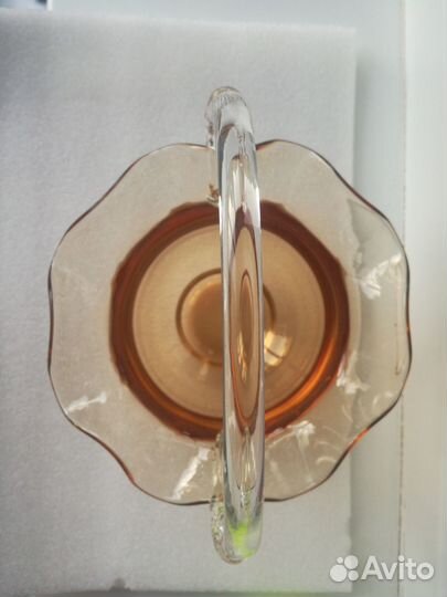 Ваза конфетница из цветного стекла