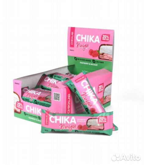 Протеиновый батончик Chikalab Chika Nuga, нуга с м