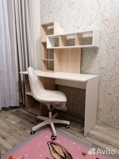 Современный компьютерный стол Дуб сонома/Белый