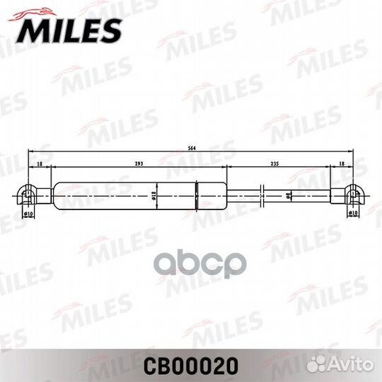 Упор газовый капота KIA sorento cb00020 Miles