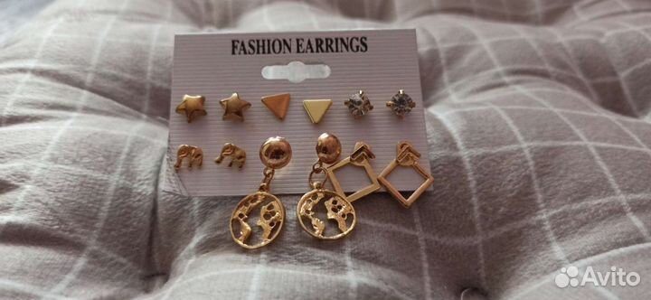 Бижутерия серьги новые