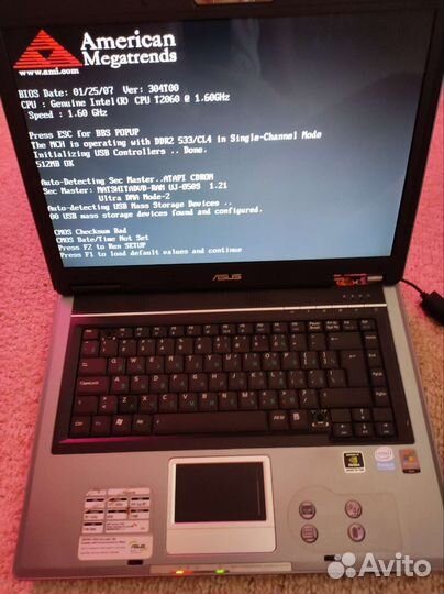 Ноутбук asus на запчасти