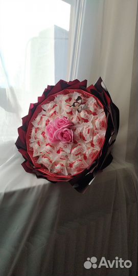 Букет из мыльных роз и чая