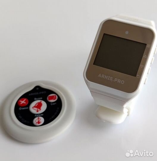 Беспроводная кнопка вызова официанта с часами