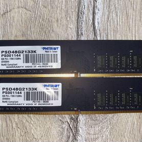 Раtriоt DDR4 8Gb (2х4Gb) 2133 мнz рс-17000