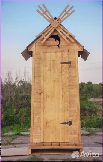 Дачный туалет с декором и установкой XIY