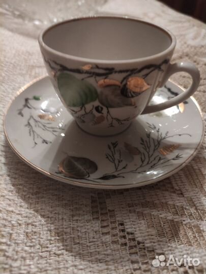 Чашка с блюдцем кофейная лфз СССР