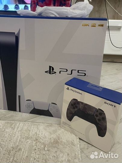 Sony playstation 5 ps5 с дисководом 2 джойстика