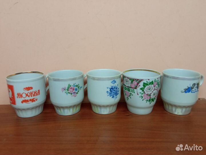 Чайные кружки СССР. Фарфор. Дулево. Вербилки