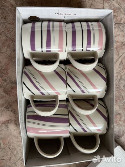 Набор кружек 6 шт новые