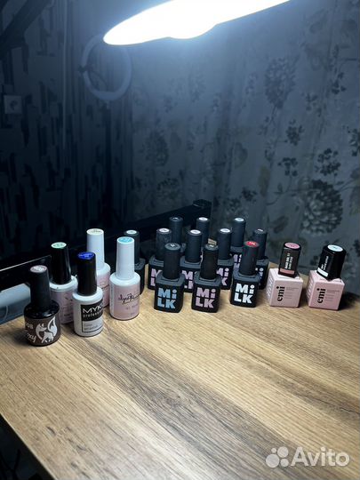 Гель лаки, пилки, крафт пакет, линза