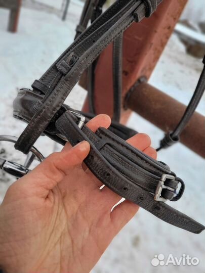 Уздечка для лошади коричневая Laura Garrelli (HKM)