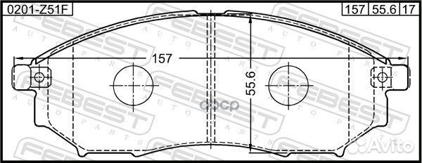 Колодки тормозные передние 0201-Z51F Febest