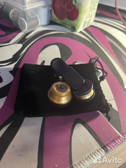 Макро линза фишай для телефона на пришепке