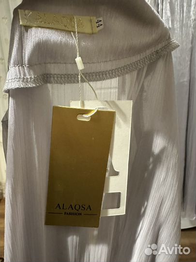 Платье с накидкой абая органза