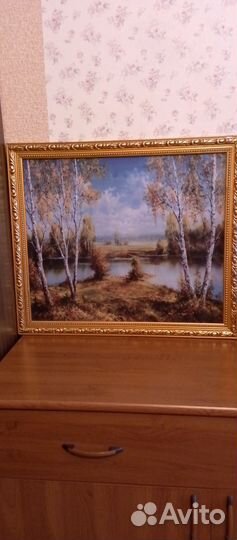 Картина печать 70 на 60. Осенний пейзаж