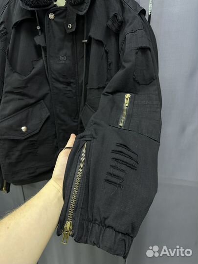 Бомбер balenciaga type distressed oversize