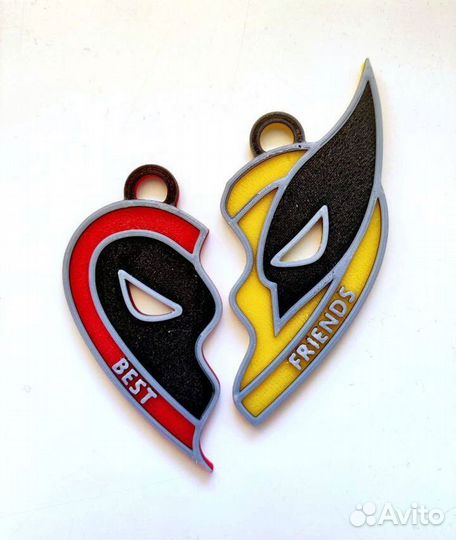 Дэдпул и росомаха подвески