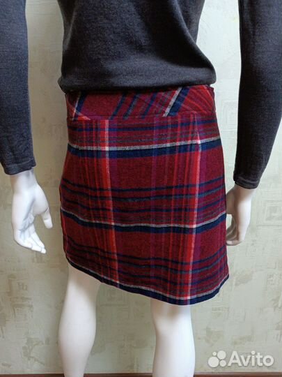 Юбка теплая клетка,р.44(38)