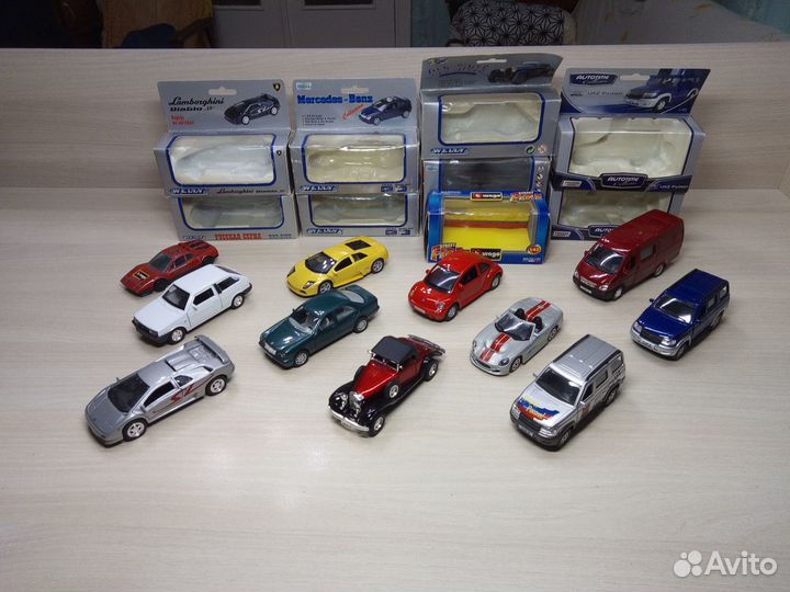 Машинки коллекционные Welly, Bburago, Autotime 1:3